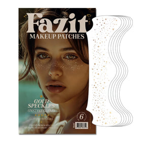 Fazit front packaging showing six glitter freckle patches, easy festival glam