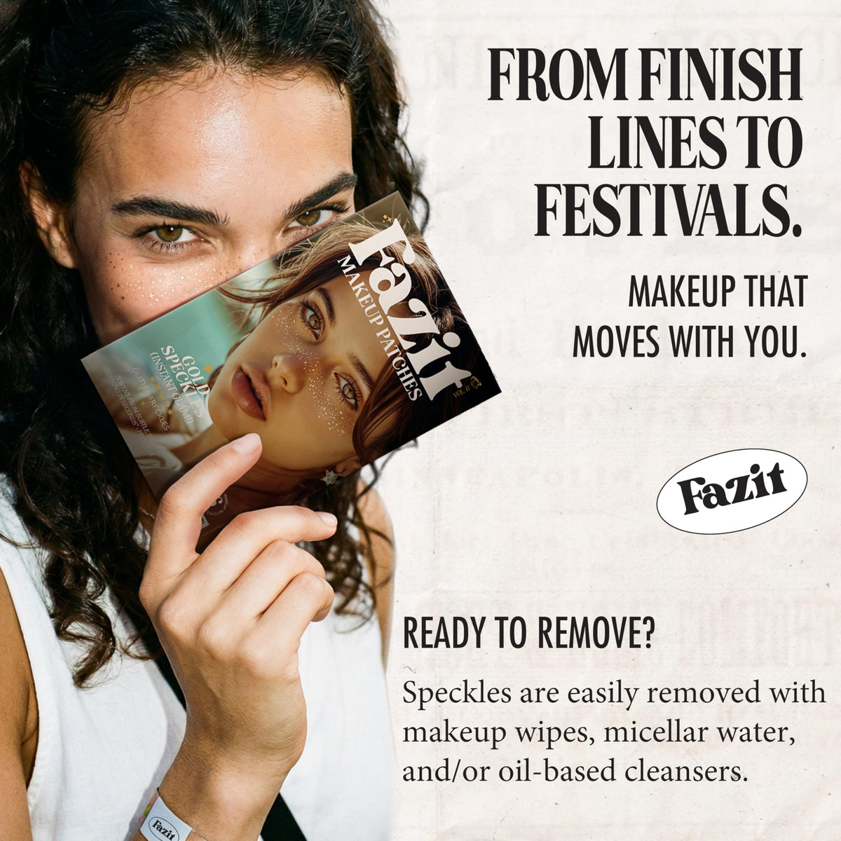 Fazit patch held in hand to show scale, compact travel-friendly convenience