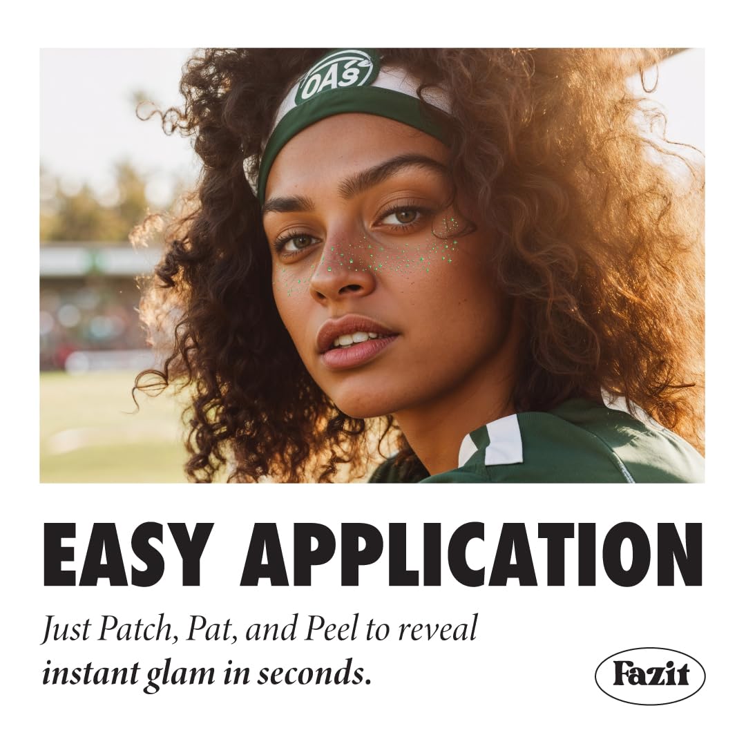 Fazit application step showing patch pressed onto skin for quick use