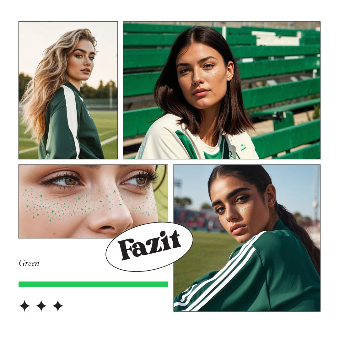 Fazit body glitter on collarbone demonstrating waterproof, long-wear finish