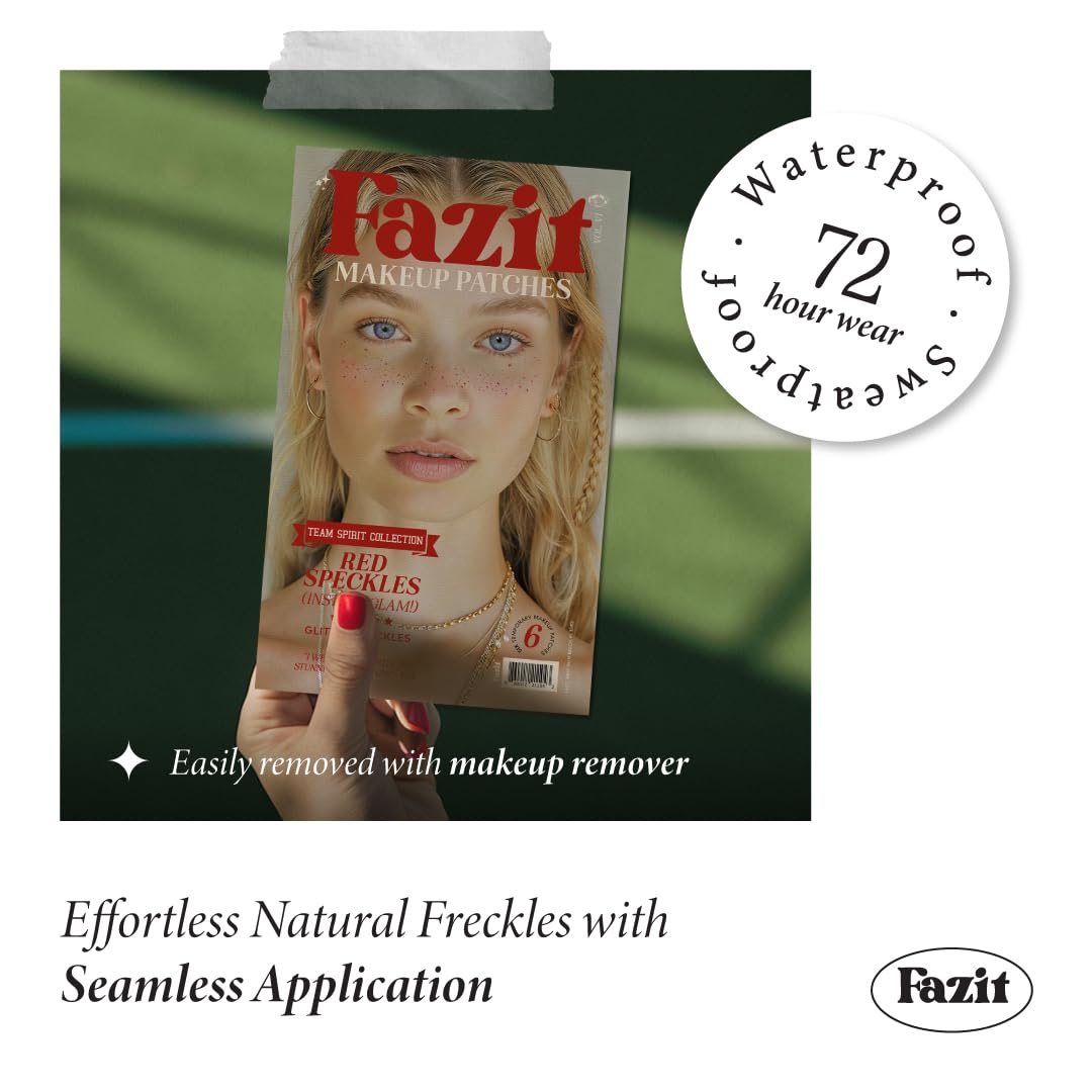 Fazit speckles used on shoulder showing waterproof long-lasting benefit