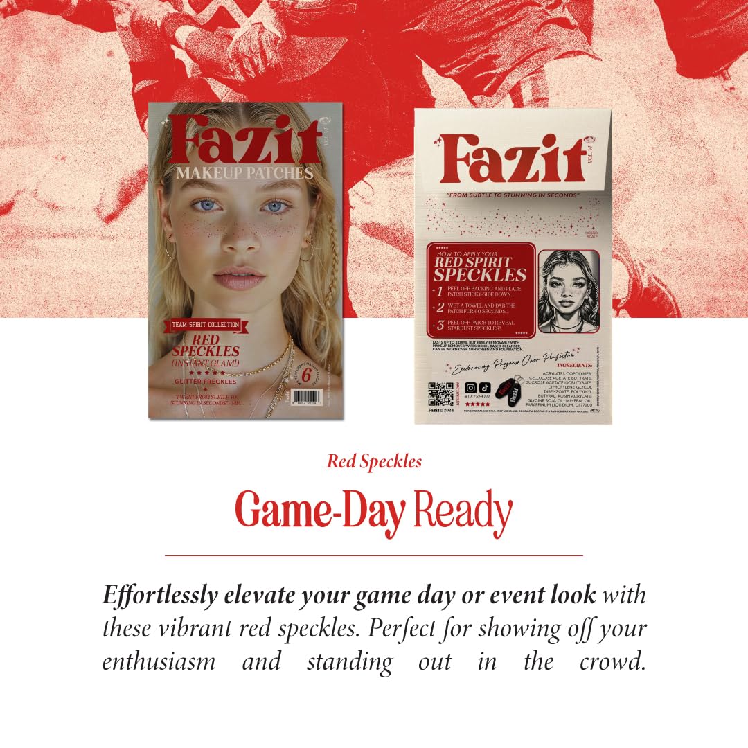 Fazit festival makeup look showing bold sparkle and camera-ready finish