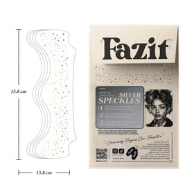 Fazit close-up of silver speckles texture highlighting concentrated shimmer
