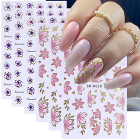 FBABFBUO bronzed edge detail on flower decal enhancing metallic contrast