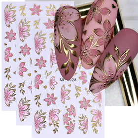 FBABFBUO front packaging showing pink floral nail decals and set benefit