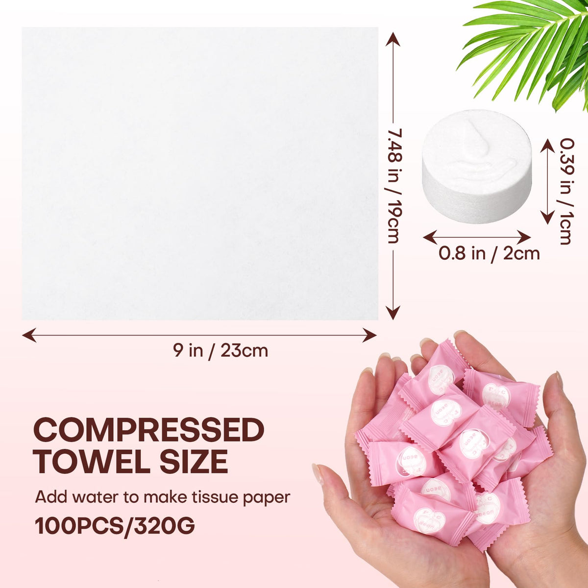 Fcaeon expanded towel flat lay showing 9×7.5 inch size for effective cleaning