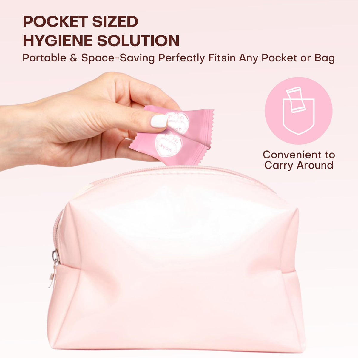 Fcaeon towel used while camping showing lightweight, disposable clean-up convenience