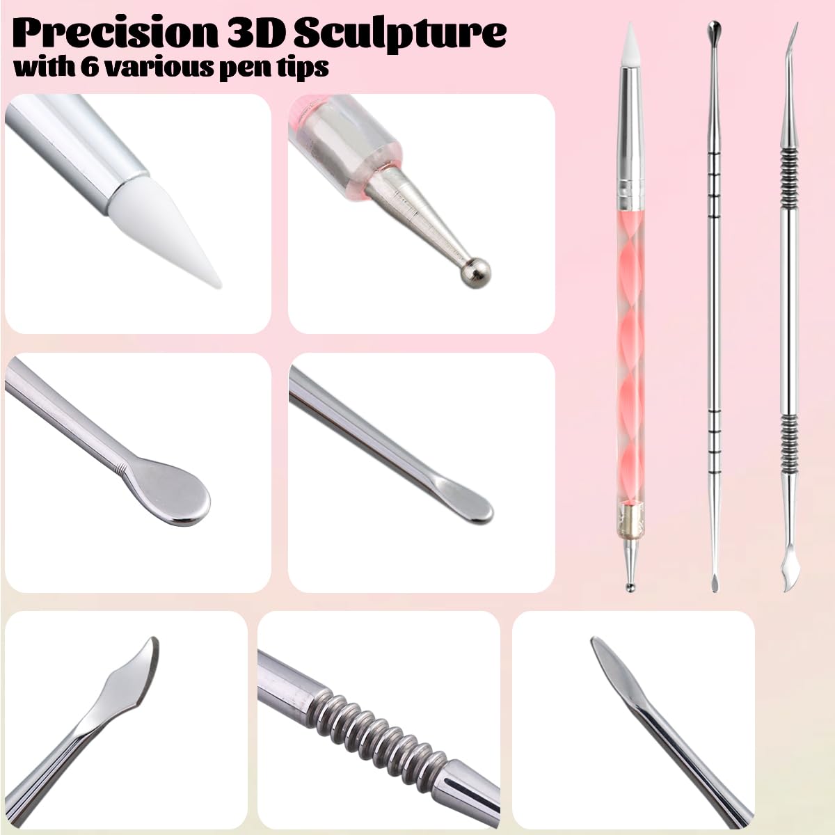 Fcozpjk dotting pen detail with rounded and fine ends, enabling uniform dots and delicate line work