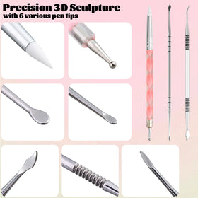 Fcozpjk dotting pen detail with rounded and fine ends, enabling uniform dots and delicate line work