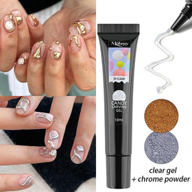 Fcozpjk finished nails featuring neon waves and embossed flowers for summer looks