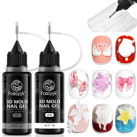 Fcozpjk front packaging showing both clear and white 3D gels for precise charm making