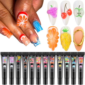 Fcozpjk front packaging of 12-color 3D sculpting gel kit showcasing variety and value