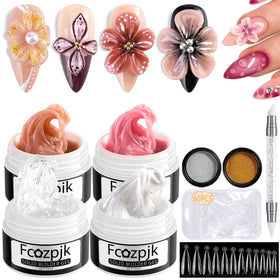 Fcozpjk kit front packaging showing four builder gel bottles and accessories for versatile nails