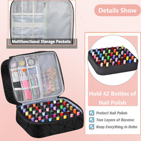FCQQYWZ detachable sponge divider close-up securing polish bottles safely