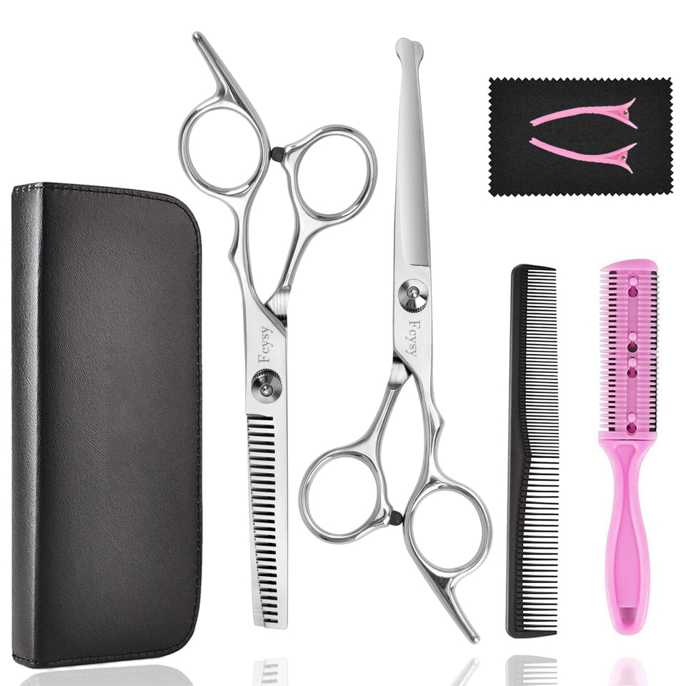 Fcysy full kids haircut kit front view showing tools for safe home grooming