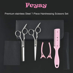 Fcysy PU leather case closed showing tidy storage and travel protection benefit