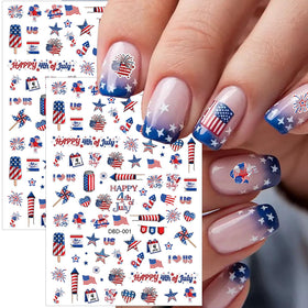 FDSQHSA stickers being applied with tweezers on a painted nail, quick DIY benefit
