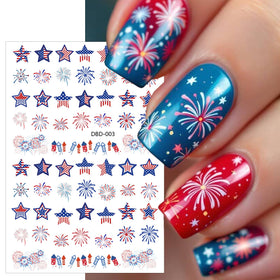 FDSQHSA stars and stripes sticker close-up, bold American flag accents