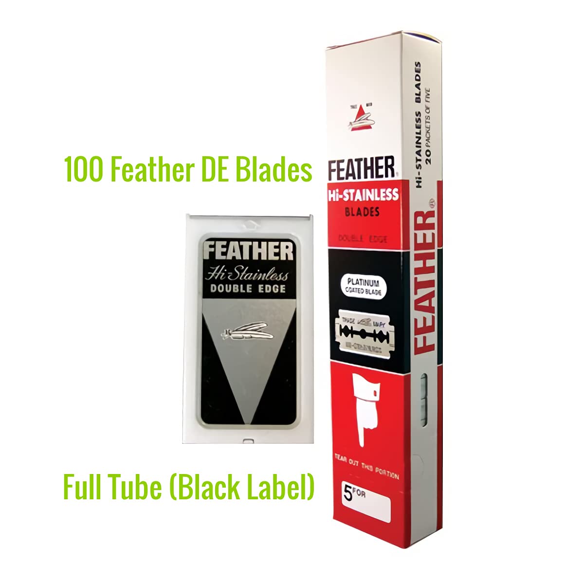 Feather blade edge macro highlighting platinum coating for prolonged sharpness