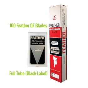 Feather blade edge macro highlighting platinum coating for prolonged sharpness