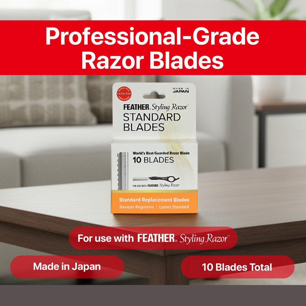 Feather blade on salon station showing professional setting and efficient styling workflow