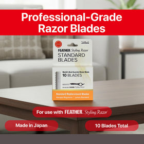 Feather blade on salon station showing professional setting and efficient styling workflow