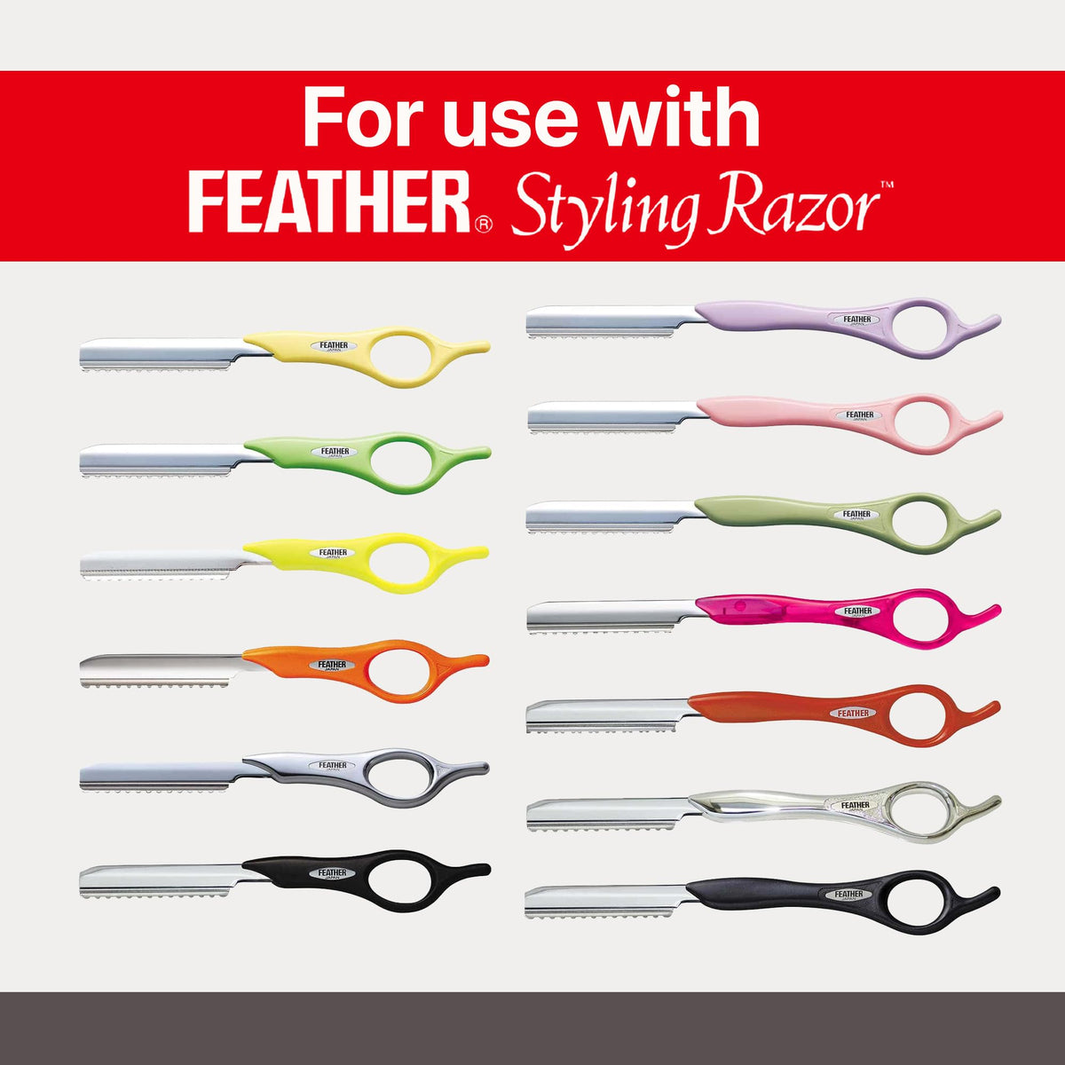Feather blade beside a coin to show compact size and easy storage for salon supplies