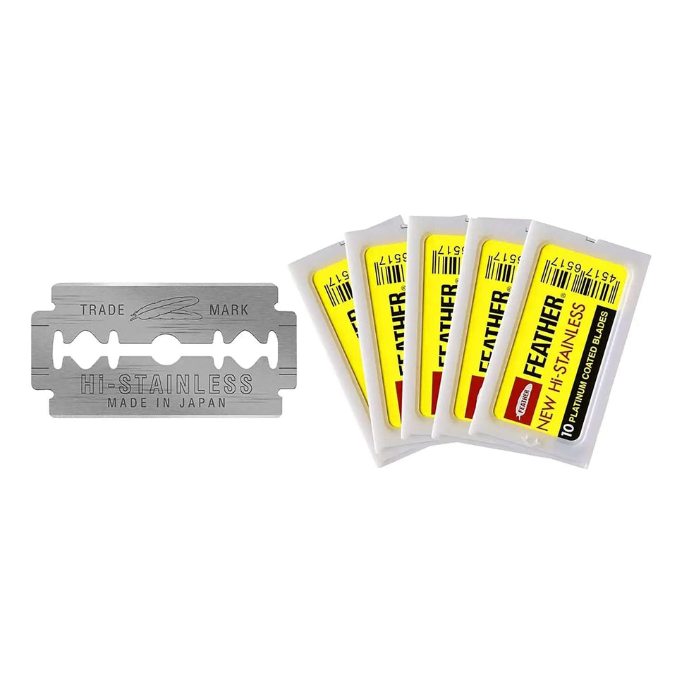 Feather 50-count front packaging showing compact supply and branding benefit convenience
