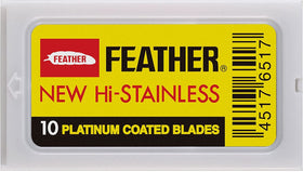 Feather used blade disposal box illustrating safe handling and hygienic blade replacement