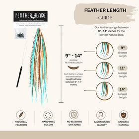 Feather Headz micro-link beads and tools laid out to show complete DIY kit and secure, removable installs