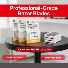 Feather blade in salon use showing professional styling and efficient results benefit