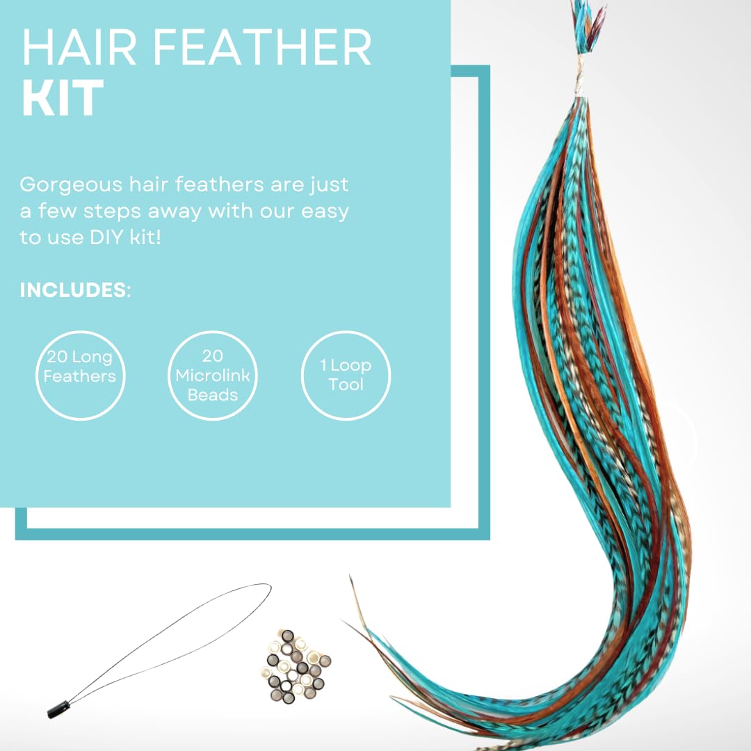 Feather Lily turquoise feather detail showing vibrant color and blendability