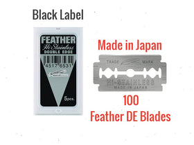 Feather safe disposal container with used blades for secure, tidy blade disposal