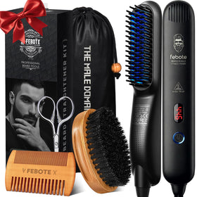 FEBOTE front product overview showing full kit and fast-heat comb for efficient styling