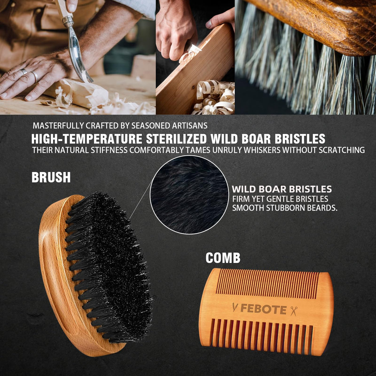 FEBOTE straightener in hand to show ergonomic handle and comfortable control