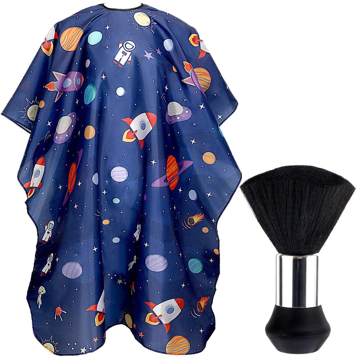 FEBSNOW front view of cartoon cape showing full coverage and playful print benefit