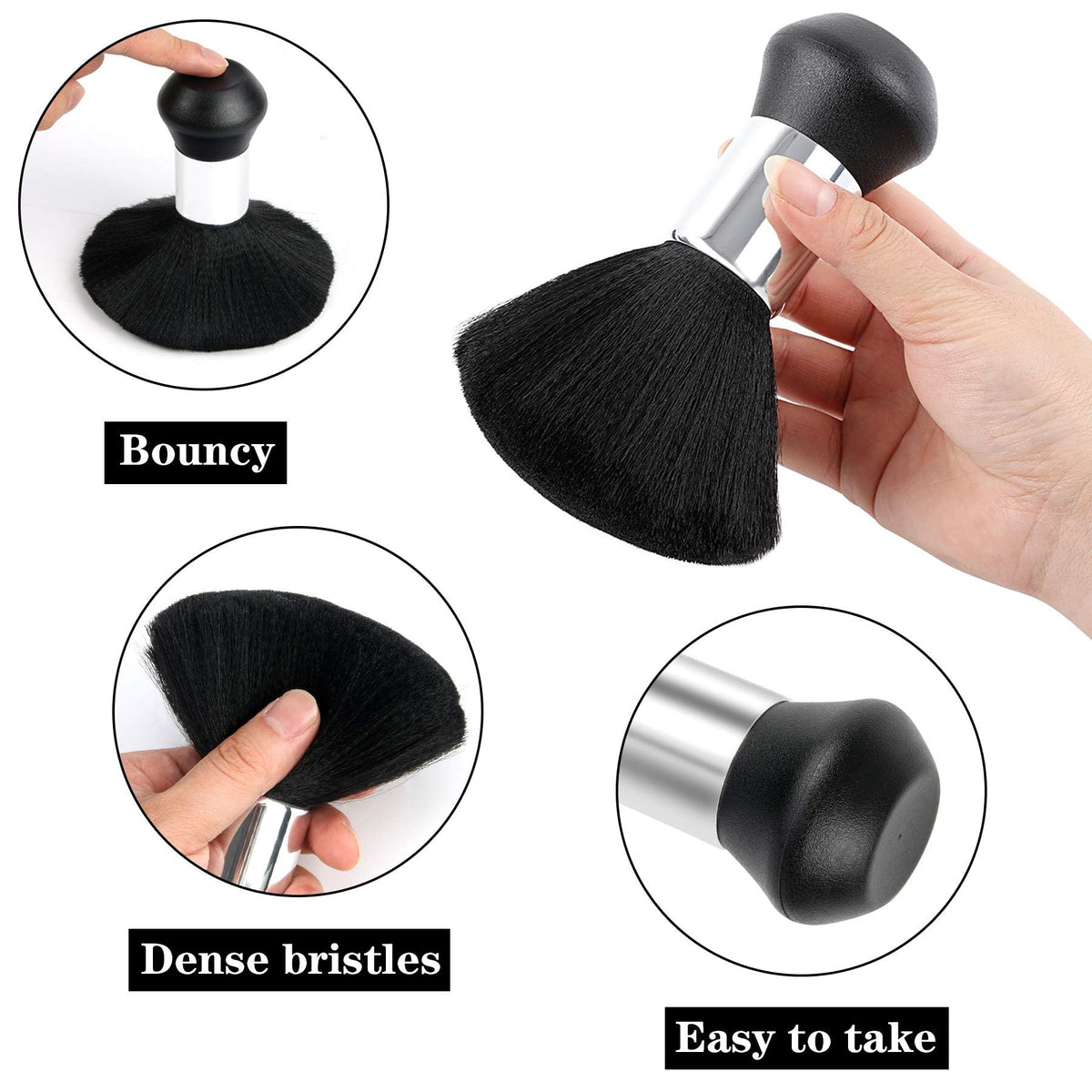 FEBSNOW neck duster brush closeup with soft bristles for comfortable cleanup