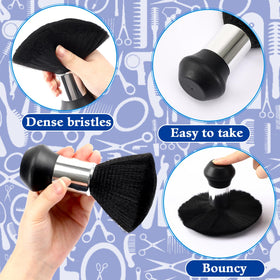 FEBSNOW neck duster brush close detail showing gentle hair removal benefit