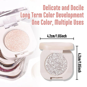 FeiCuiYun applied on an eye for evening glam showcasing reflective holographic sparkle