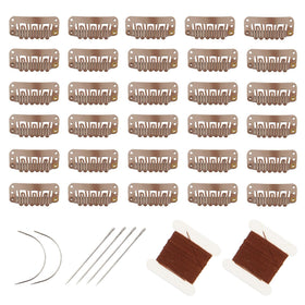 FeiHong front view of light brown snap clip kit showing contents and neat packaging for easy start