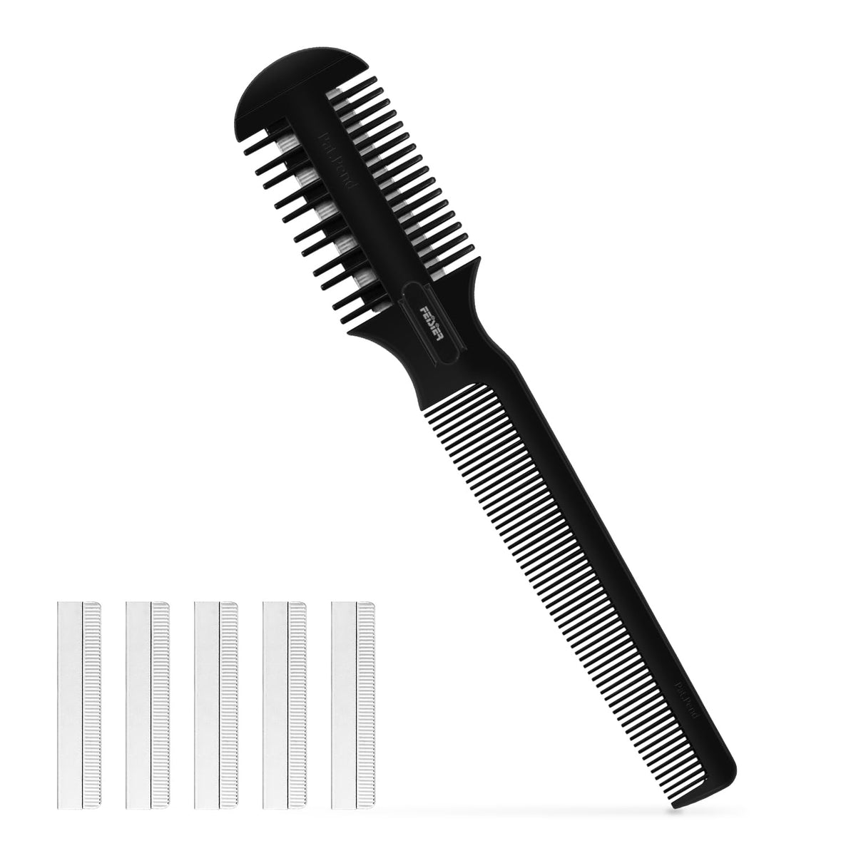 FEISIER front view of double-edge hair cutting comb for quick trims