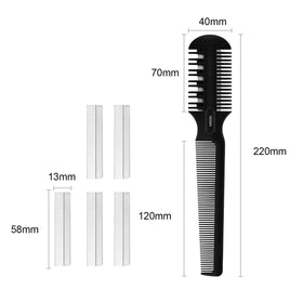 FEISIER comb in use trimming hair for controlled texture and shaping