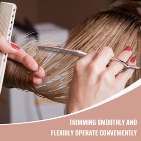 FEISIER razor in use by stylist creating soft layers for natural movement