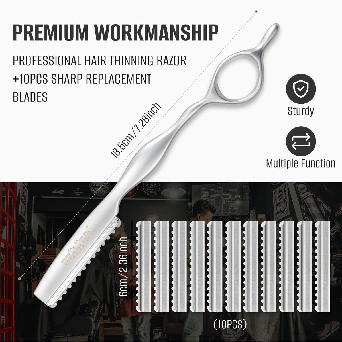 FEISIER safety guard detail preventing skin nicks during cuts