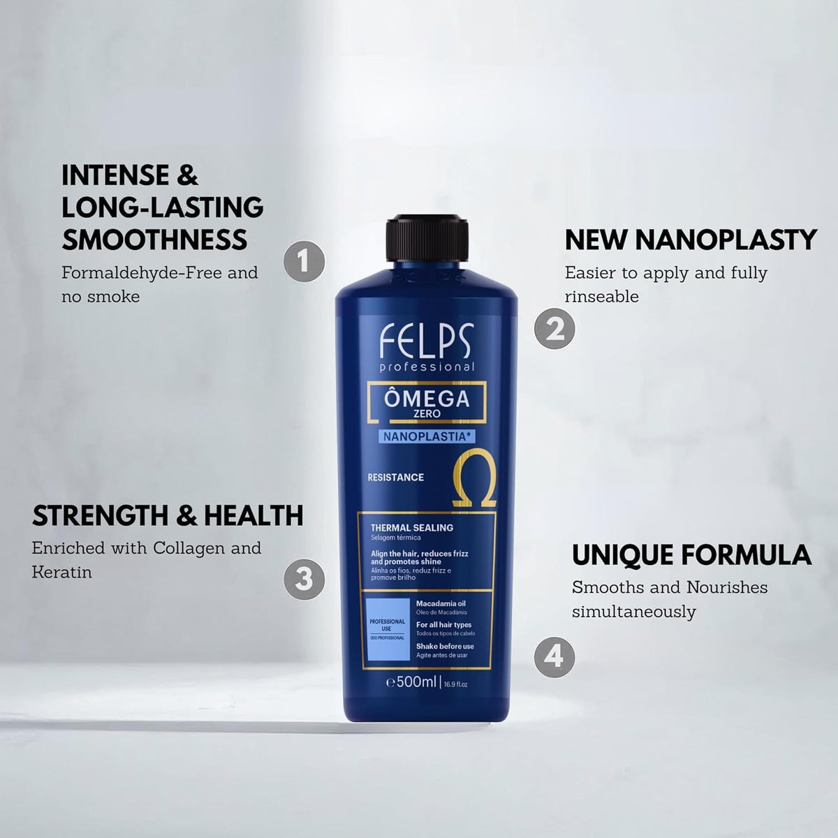 Felps Professional Omega in-salon application with stylist applying product for professional results