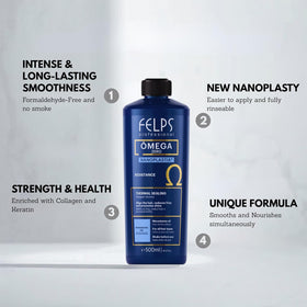 Felps Professional Omega in-salon application with stylist applying product for professional results