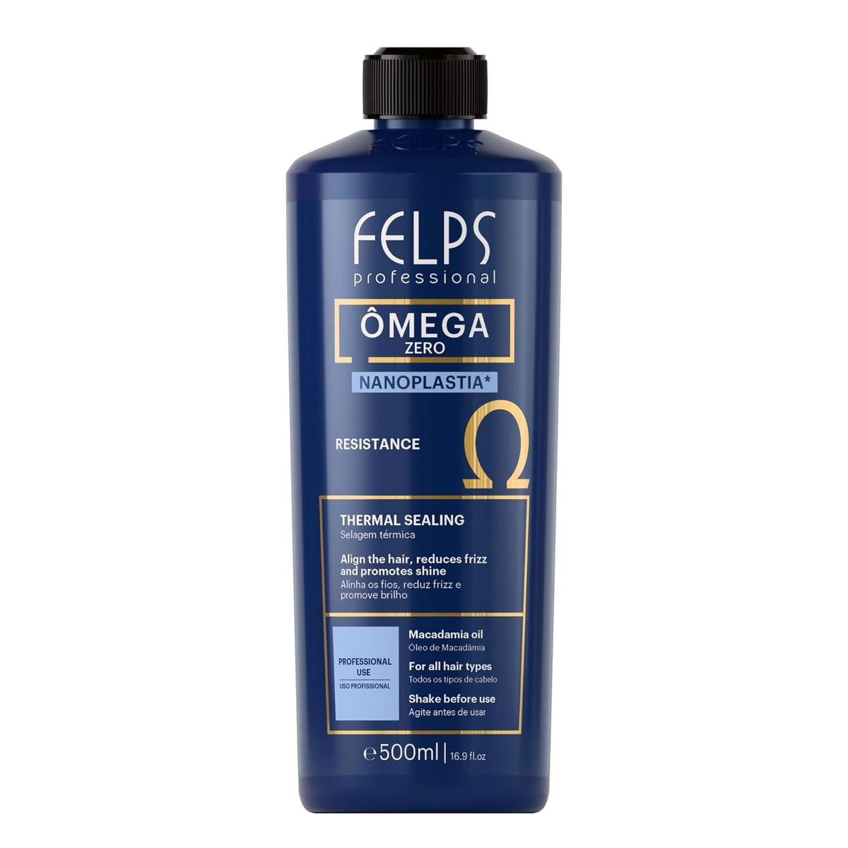 Felps Professional bottle front view showing product label and capacity, highlights clear benefits