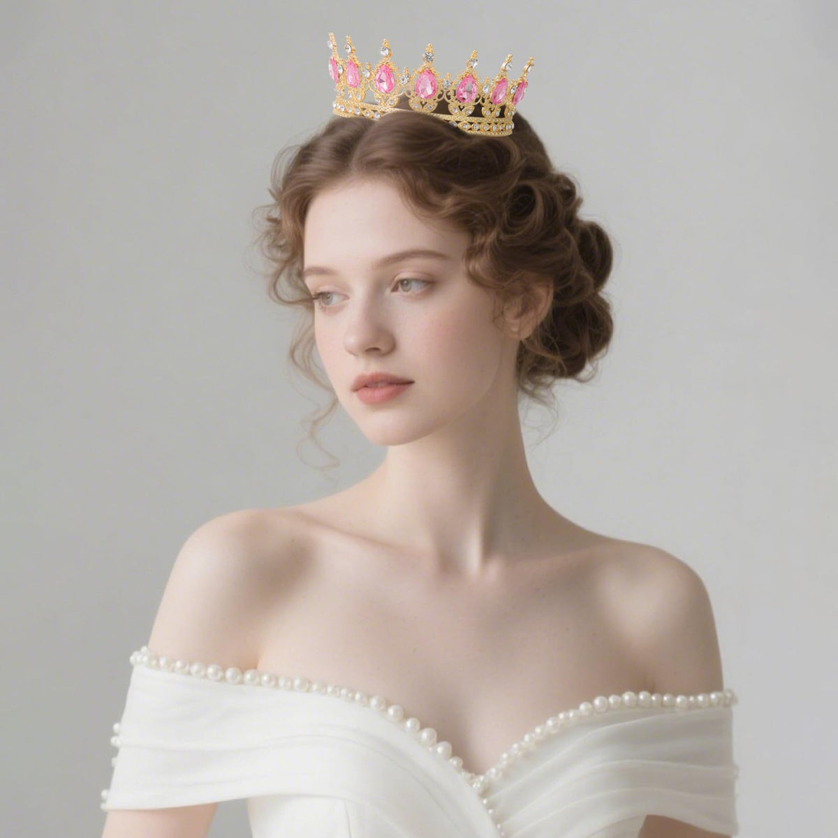Feltent lifestyle bride wearing tiara adding photogenic finishing touch