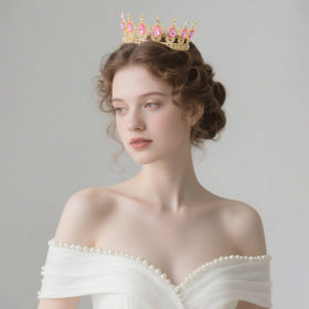 Feltent lifestyle bride wearing tiara adding photogenic finishing touch