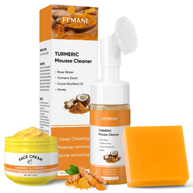 femani front packaging of turmeric 3-piece set showing complete contents and value